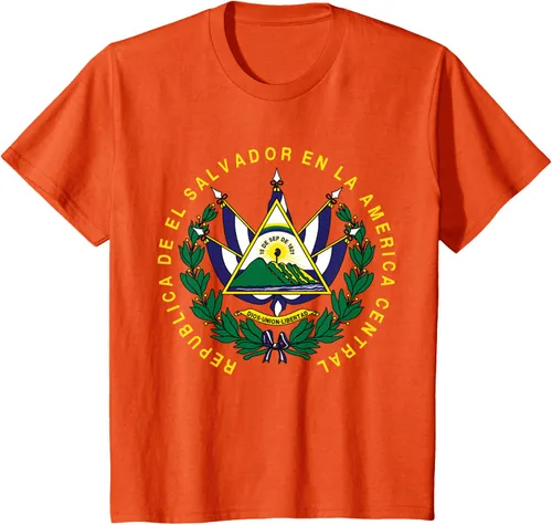 Vista 29 de amdesco Salvador Camisa, salvadoran Escudo de armas playera, mujer L, Blanco