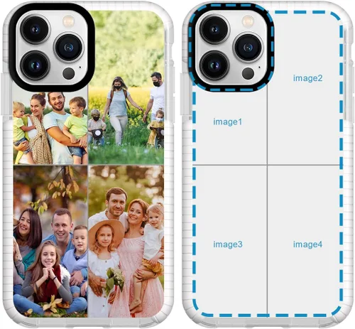 Vista 23 de Funda personalizada para iPhone 15 Pro Max personalizada con collage de múltiples imágenes, resistente a los impactos, funda protectora de TPU