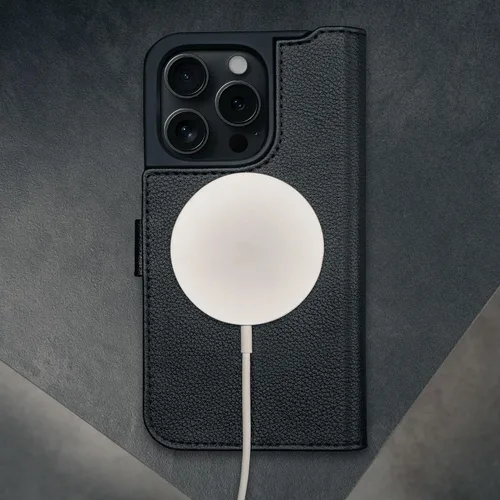 Vista 8 de TORRO Funda de cuero prémium compatible con iPhone 16 Pro Max de 6.9 pulgadas, funda de piel auténtica tipo cartera con función atril y ranuras