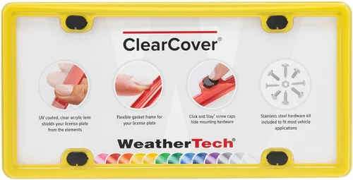Vista 13 de WeatherTech ClearCover - Cubierta de lente de acrílico transparente con marco duradero que protege las matrículas, color negro
