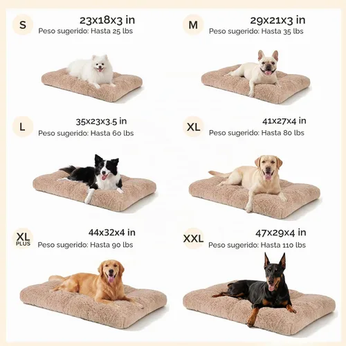 Vista 5 de JOEJOY - Almohadilla para cama para perro, cama de lujo lavable para perros, almohadilla suave antideslizante para perros pequeños, 23 x 18 Beige