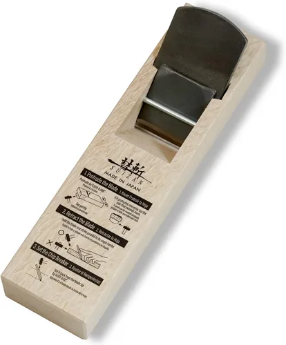 Vista 7 de SUIZAN Kanna - Cepilladora de madera japonesa de 2.4 pulgadas, herramientas profesionales para trabajar la madera