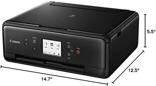 Vista 7 de Canon PIXMA TS6220 - Impresora fotográfica inalámbrica todo en uno con fotocopiadora, escáner e impresión móvil, negra, funciona con Alexa