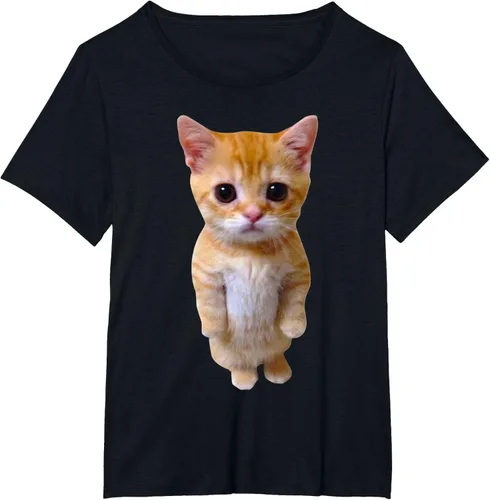 Vista 29 de El Gato Meme Sad Crying Cat Munchkin Kitty Meme Camiseta de moda Small Negro