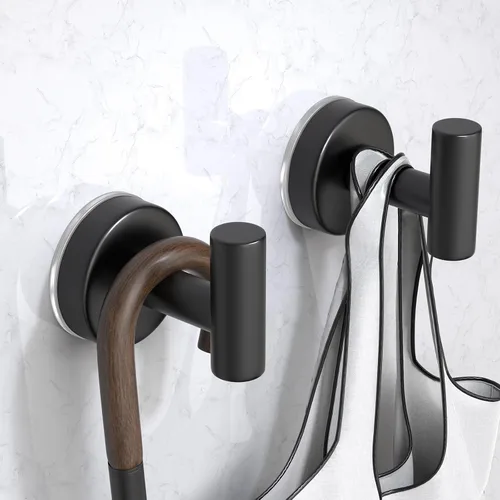 Vista 7 de Ganchos de ventosa para ducha, ganchos de toalla de acero inoxidable para pared de baño, puerta de cristal, cocina, espejo, azulejos, ganchos