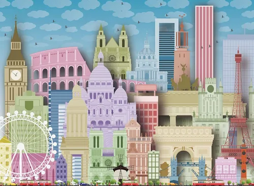 Vista 2 de Ravensburger Worldly Attractions - Rompecabezas de 300 piezas para adultos y niños a partir de 9 años