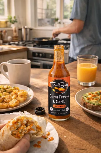 Vista 9 de Fresco Sauce - Paquete de 2 Salsa picante Bundel - Mezcla de pimienta asada al fuego - Jalapeño - Pimientos serranos - Jugo de limón - Ajo cítrico