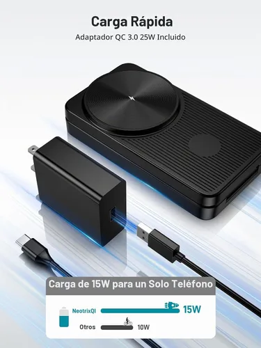 Vista 7 de Cargador inalámbrico para Apple, estación de carga plegable 3 en 1
