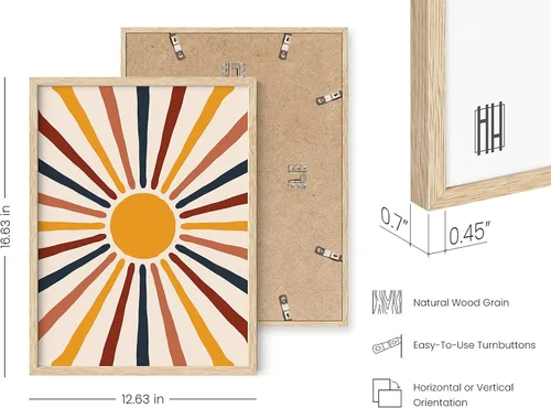 Vista 3 de HAUS AND HUES Arte de pared moderno de mediados de siglo, póster e impresiones de sol bohemio, arte de pared moderno de mediados de siglo, impresión