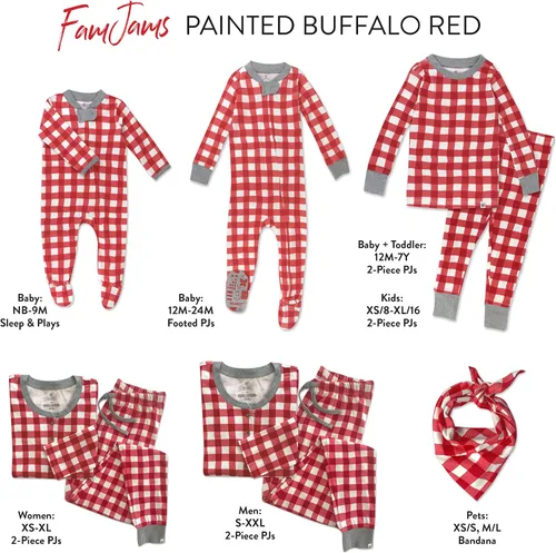 Vista 3 de HonestBaby - Pijama familiar navideña de algodón orgánico