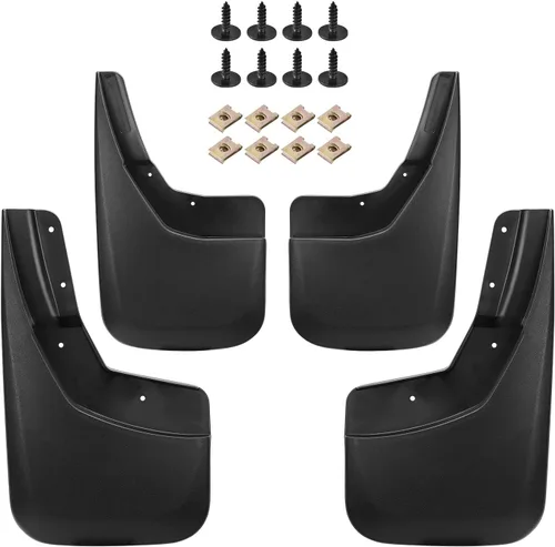 Vista 7 de SPEEDWOW - Juego de 4 protectores de salpicaduras para parabrisas y neumáticos para Chevy Silverado 2007-2013, sin necesidad de taladrar agujeros