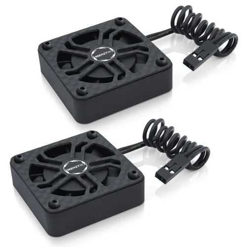 Vista 8 de Surpass Hobby - Ventiladores de refrigeración RC de 1.575 pulgadas, 16000 RPM de alto RPM, ventilador de motor de automóvil RC para 1/8 1/10 RC Car