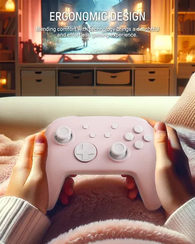Vista 6 de FUNLAB Patrón luminoso Firefly Switch Pro Controlador inalámbrico con 7 colores LED PaddleTurbo, mando a distancia Bluetooth compatible