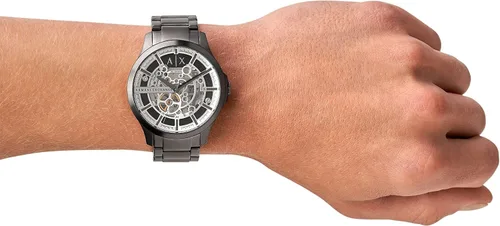 Vista 7 de Armani Exchange, AX - Reloj de cuarzo,de acero inoxidable, para hombre., Gris Automático