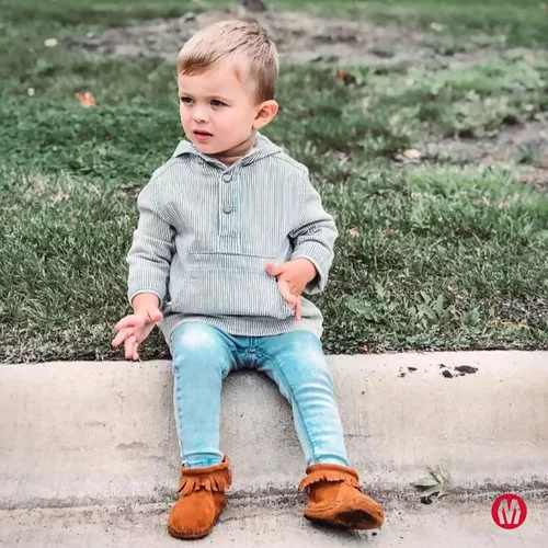 Vista 7 de Minnetonka Botín con solapa trasera de velcro (niño)