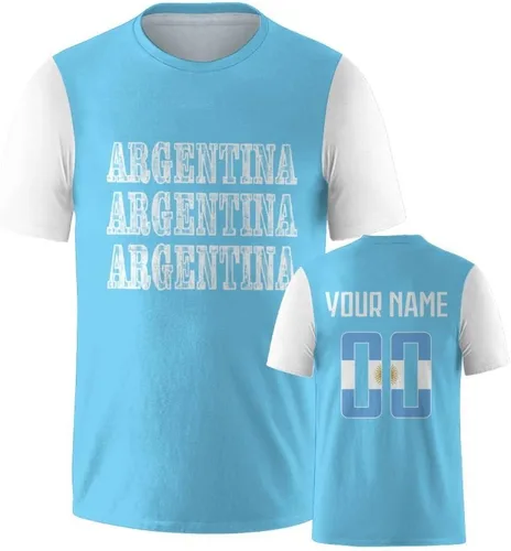 Vista 26 de Camisetas de fútbol nacionales personalizadas 2024 con diseño de fuentes, ropa personalizada con tus números de nombre para hombres, mujeres