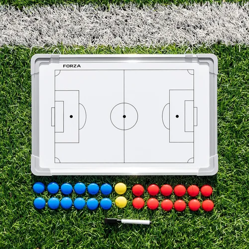 Vista 16 de FORZA Pizarra blanca de entrenamiento deportivo de doble cara de 18 x 12 pulgadas 13 opciones deportivas – Marcadores magnéticos, bolígrafo