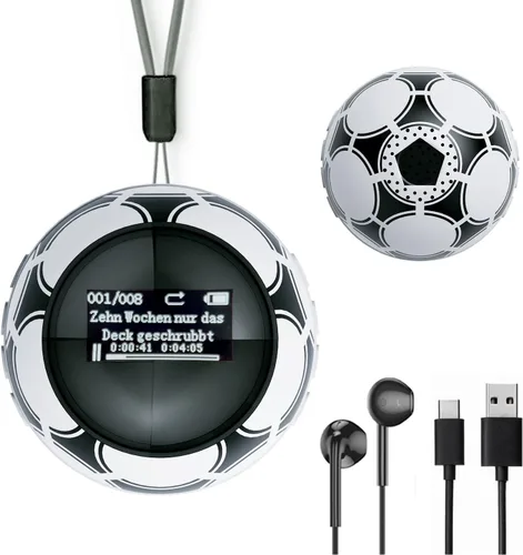 Vista 7 de Reproductor de MP3 de 64 GB para niños, reproductor de MP3 con Bluetooth 5.0, mini reproductor de música Monster Ball, compatible con altavoz, radio