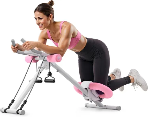 Vista 9 de MERACH Ab Machine, Ab Workout Equipment, Adjustable Ab Trainer Machine for Abs Workout at Home Gym, Foldable, Knee Protection, Abdominal Trainer for