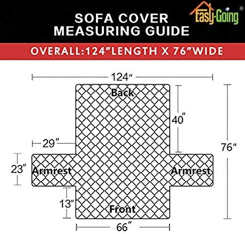 Vista 7 de Easy-Going - Funda reversible para sofá de 3 cojines, funda protectora de muebles, para perros y gatos, resistente al agua, con varillas de espuma