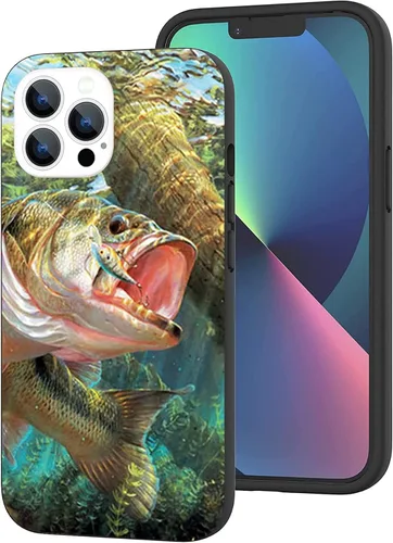 Vista 8 de Funda de moda para iPhone 11, Bass Fish Jumping a prueba de golpes, diseño transparente, funda protectora delgada y suave