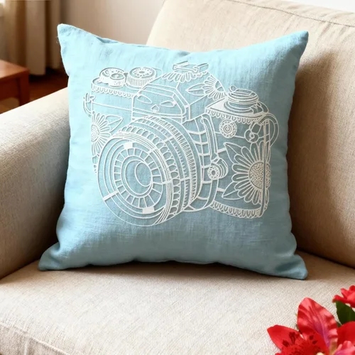 Vista 3 de TIAMECH Plantilla de cámara 3D reutilizable A4 para pintar, plantilla de capas de cámara digital de mandala, arte de pared de bricolaje, muebles