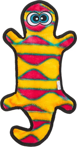 Vista 9 de Outward Hound Durablez Gecko - Juguete de peluche grande sin relleno para cachorros y perros, interactivo, suave pero resistente, sin ensuciar Geco