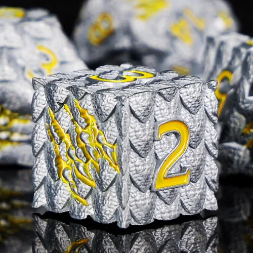 Vista 26 de 1 dado de metal D20 DND – Dados poliédricos gigantes metálicos de 20 caras, dados grandes de 1.378 in de ojo de dragón para juego de mesa