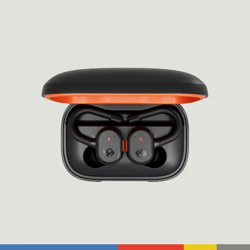 Vista 2 de Auriculares Skullcandy Push Active inalámbricos, auriculares Bluetooth, aislamiento de ruido, 44 horas de batería, gancho seguro sobre la oreja