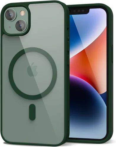 Vista 85 de oakxco Funda magnética transparente compatible con Magsafe, bonita funda delgada y transparente de poliuretano termoplástico no amarillenta, carcasa