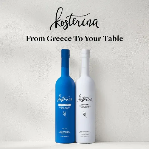 Vista 8 de Kosterina - Aceite de oliva virgen extra orgánico para uso diario, AOVE griego de cocción a alta temperatura, hecho de aceitunas Koroneiki 100%