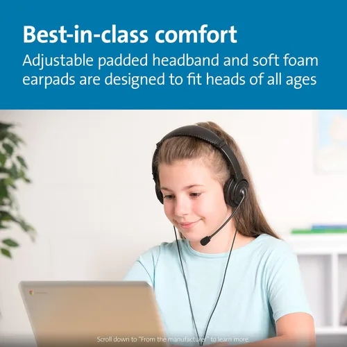 Vista 3 de Kensington Auriculares USB de alta fidelidad con micrófono (K97601WW), color negro