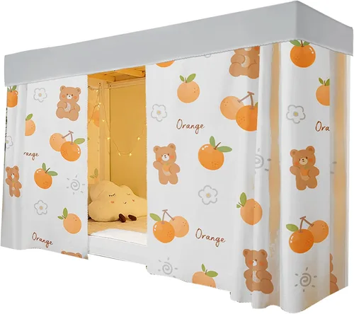 Vista 10 de Lobagve Van Caro - Cortinas de litera transpirables para dormitorio de estudiantes, cortinas de cama transpirables, a prueba de polvo, tela opaca