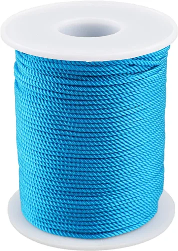 Vista 28 de Cuerda de nailon trenzado de 3 capas para jardinería, manualidades, fabricación de pulseras (0.059 in-164 pies, verde militar)