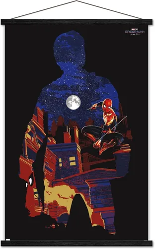 Vista 8 de Trends International Marvel Spider-Man: No Way Home - Póster de pared de silueta, 22.4 pulgadas de largo x 14.7 pulgadas, versión enmarcada