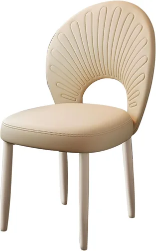 Vista 11 de JKGHK Dining Chairs, Leather Kitchen Chairs, Upholstered Armless Dining Room Chair, Accent Living Room Side Chair with High Backrest, for Cafe Black