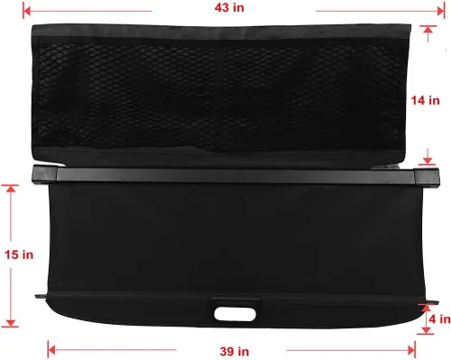Vista 8 de SCITOO Funda de Carga 2011-2015 Compatible con Smart Fortwo 2008-2015 Compatible con Smart Fortwo 1.0L Funda Trasera Retráctil Mejorada con Aluminio