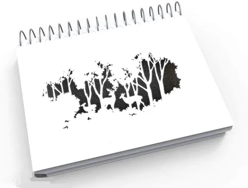 Vista 4 de Plantillas de capas huecas para árbol de Navidad y ciervos para pintar en madera, tela, paredes, decoración, aerógrafo y más. Plantilla de Mylar