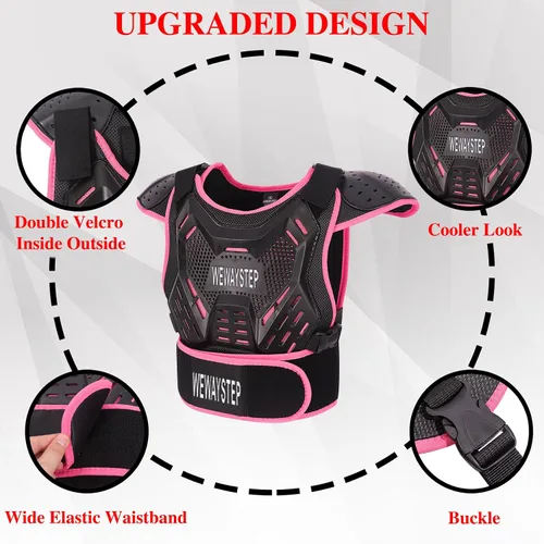 Vista 2 de Armadura de Bicicleta de Tierra para Niños - Equipo Protector de Motocross con Protector de Pecho, Rodilleras y Coderas para Ciclismo y Conducción
