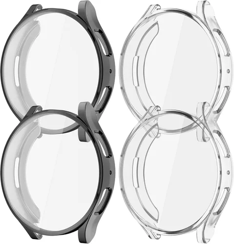 Vista 27 de Rc-Z para Samsung Galaxy Watch 5/Galaxy Watch 4 de 40 mm, paquete de 4 fundas de TPU suave con cubierta completa para la cara, protector de pantalla