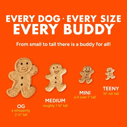 Vista 9 de Buddy Biscuits Golosinas crujientes para perros medianos, mantequilla de maní, tarro de 20 onzas