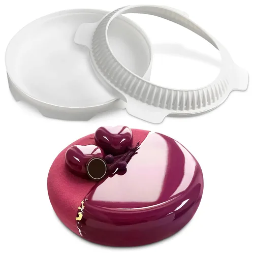 Vista 3 de Molde de silicona de manzana de 8 cavidades, 11.22 x 6.69 x 2.3 pulgadas, molde de manzana para hornear Pascua, mousse, pasteles, gelatina, helado