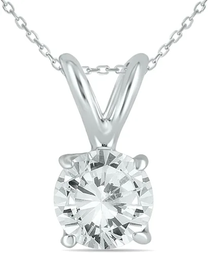 Vista 2 de SZUL 1 Carat Diamond Pendant and Earring Matching Set Available in 14K Yellow and White Gold
