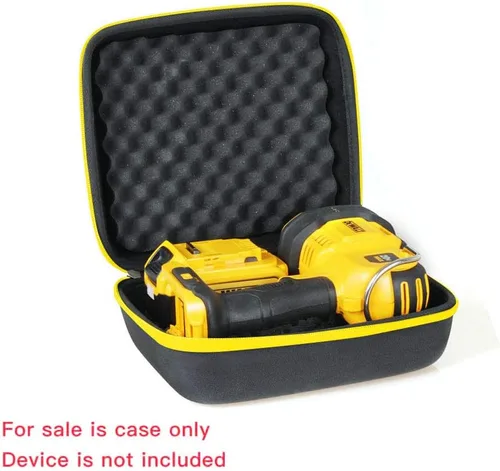 Vista 2 de Hermitshell Estuche rígido de viaje para DEWALT DCL043 20V MAX LED luz de trabajo proyector de mano (negro + cremallera amarilla)