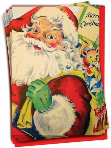 Vista 10 de The Best Card Company Paquete de 12 tarjetas de felicitación de Navidad con sobres, vacaciones de humor para hombres y mujeres