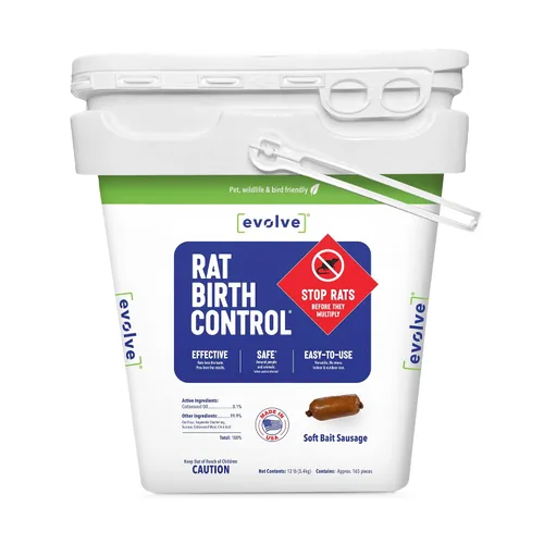 Vista 11 de Evolve Salchichas de cebo blando para control de nacimiento de ratas – 3 libras Control de población de ratas científicamente probado No es un
