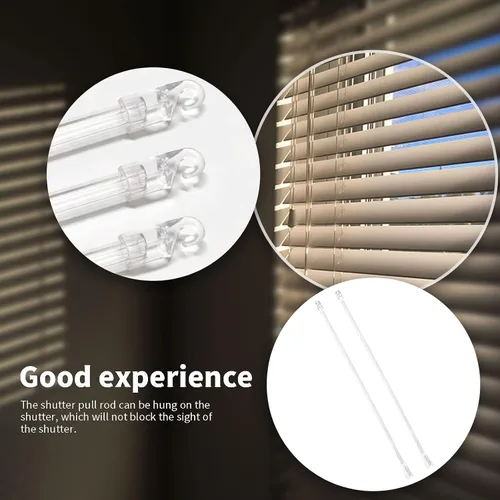 Vista 3 de Khakho 6 piezas de repuesto para persianas verticales, accesorios para abridor de persianas, barra de control de barra vertical, varilla de repuesto