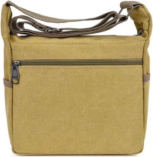 Vista 5 de SLNFXC - Bolsas de hombro casuales de lona para hombre, bolsas cruzadas para exteriores, bolsas de mano para hombre, bolsa de mano retro