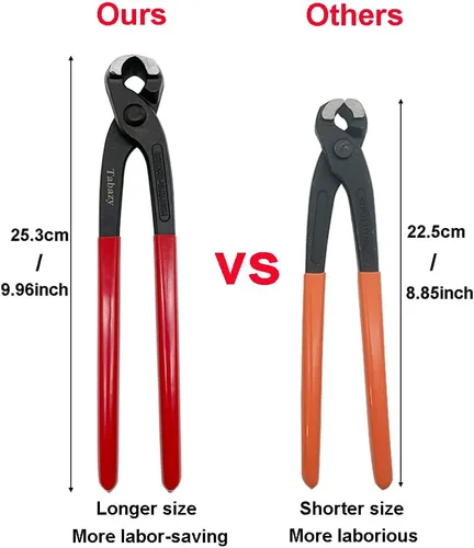 Vista 2 de Alicates de abrazadera de oreja, herramienta engarzadora de pinzas, pinzas de manguera de oreja única para auto ATV UTV, extractor de clavos