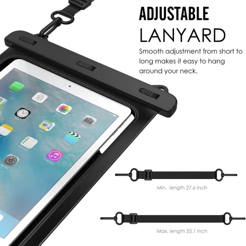 Vista 2 de AICase Universal iPad impermeable, bolsa seca para iPad Pro 10.5, nuevo iPad 9.7 2017/2018, iPad Pro 9.7, iPad Air/Air 2, tabletas de hasta 11.5 5